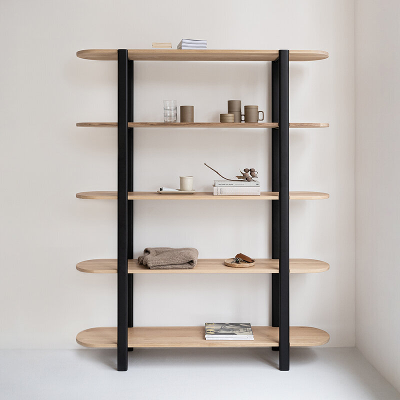 Design cabinet | Oblique Cabinet OB-4L Oak black stain | Studio HENK | 