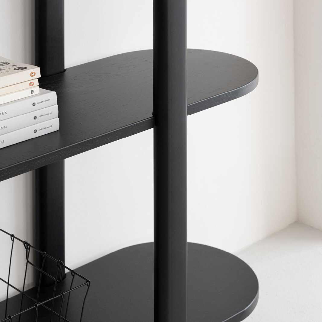 Design cabinet | Oblique Cabinet OB-4L Oak black stain | Studio HENK | 