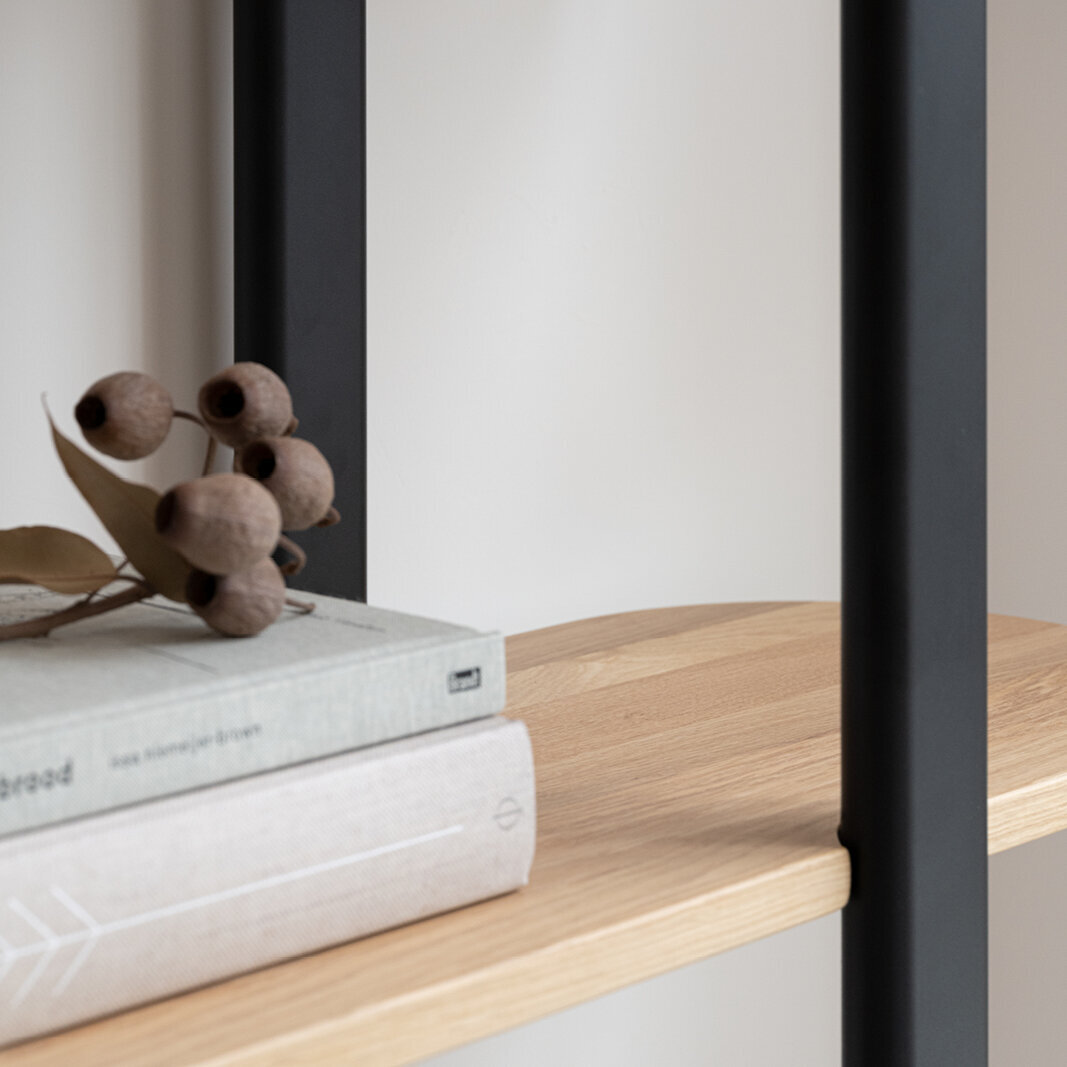 Design cabinet | Oblique Cabinet OB-4L Oak black stain | Studio HENK | 