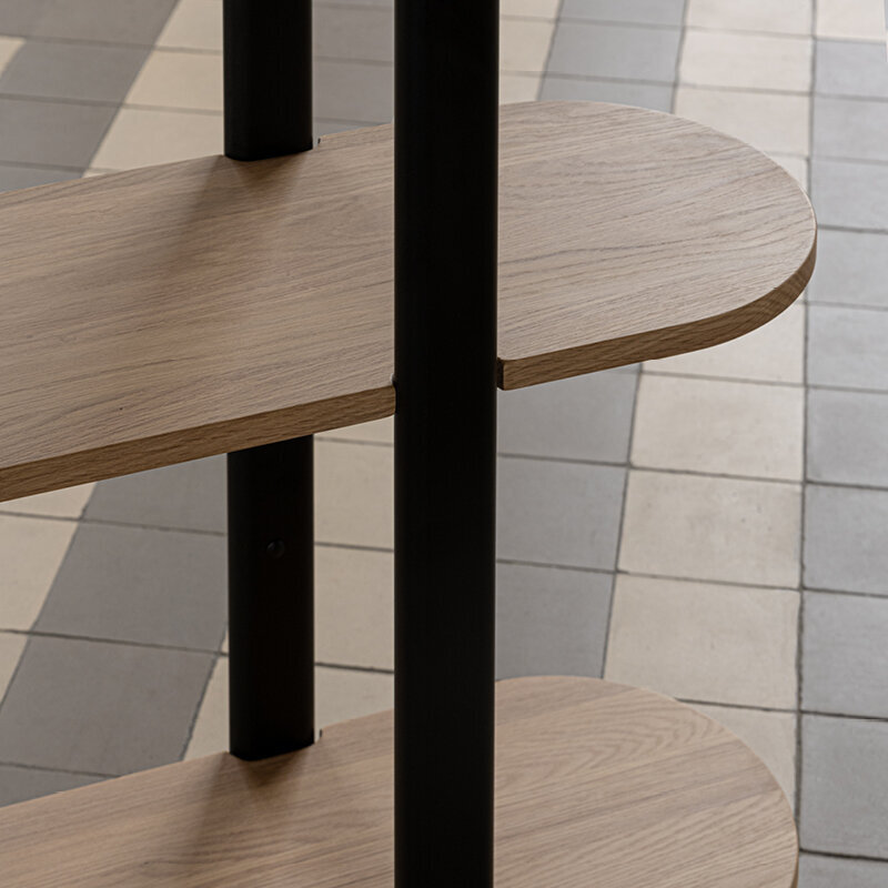 Design cabinet | Oblique Cabinet OB-4L Oak black stain | Studio HENK | 