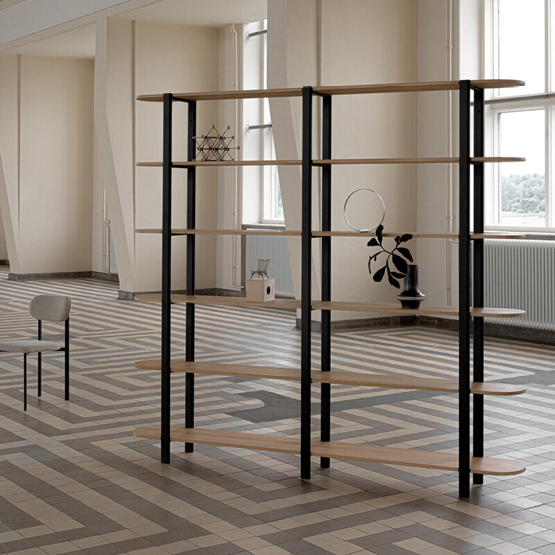 Design cabinet | Oblique Cabinet OB-4L Oak black stain | Studio HENK | 