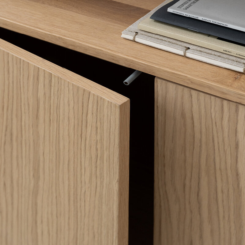 Design cabinet | Oblique Cabinet OB-4L Oak black stain | Studio HENK | 