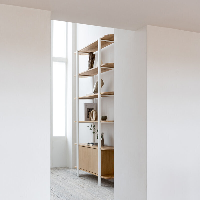 Design cabinet | Oblique Cabinet OB-4L Oak black stain | Studio HENK | 