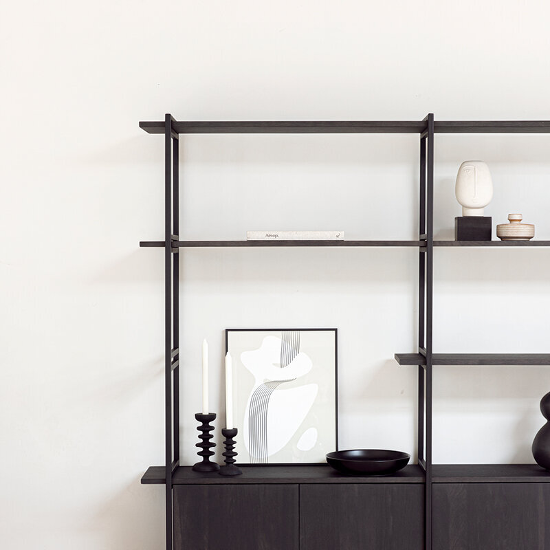 Design cabinet | Modular Cabinet MC-3L Oak white lacquer | Studio HENK | 