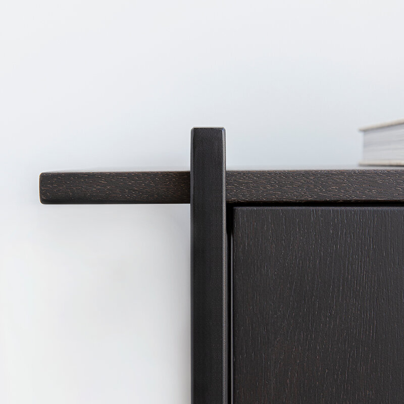 Design cabinet | Modular Cabinet MC-3L Oak white lacquer | Studio HENK | 