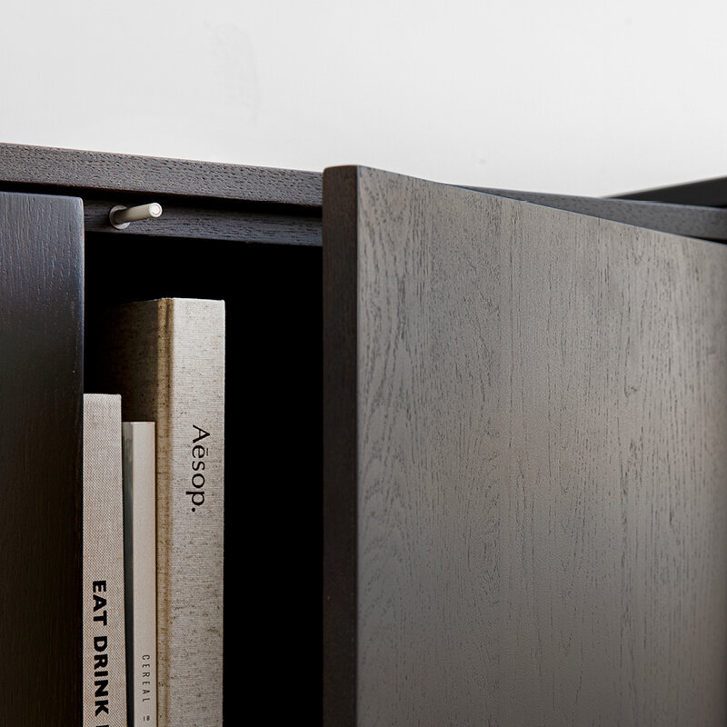Design cabinet | Modular Cabinet MC-3L Oak white lacquer | Studio HENK | 