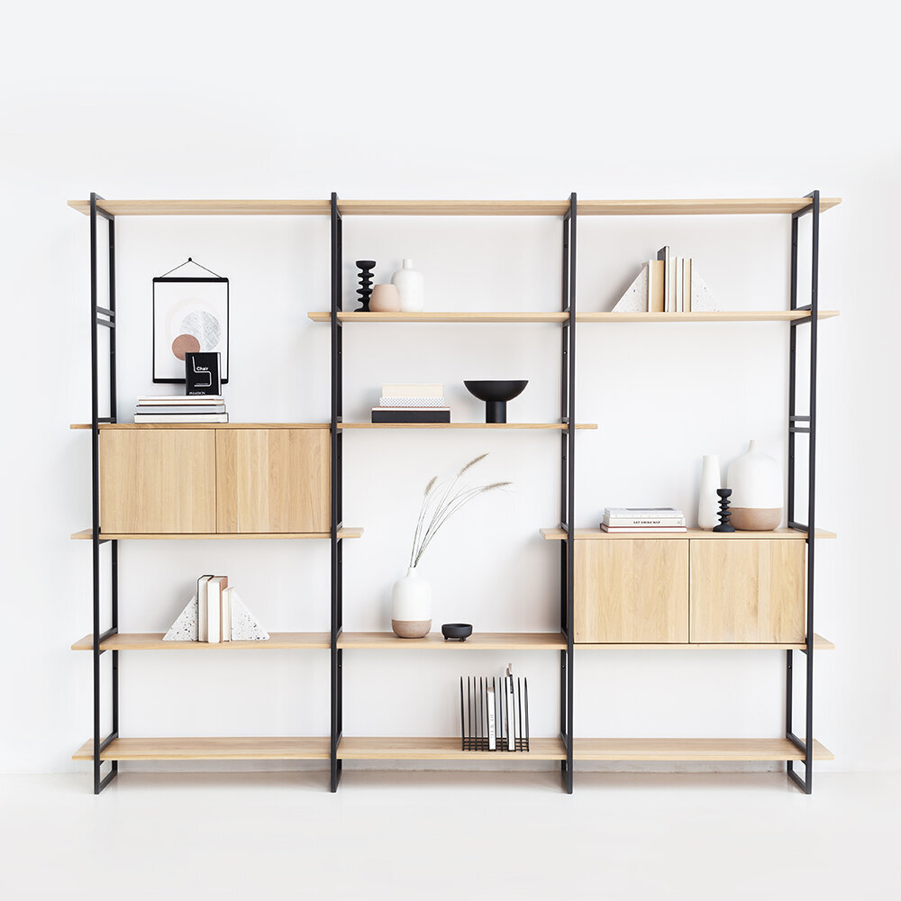 Design cabinet | Modular Cabinet MC-3L Oak white lacquer | Studio HENK | 