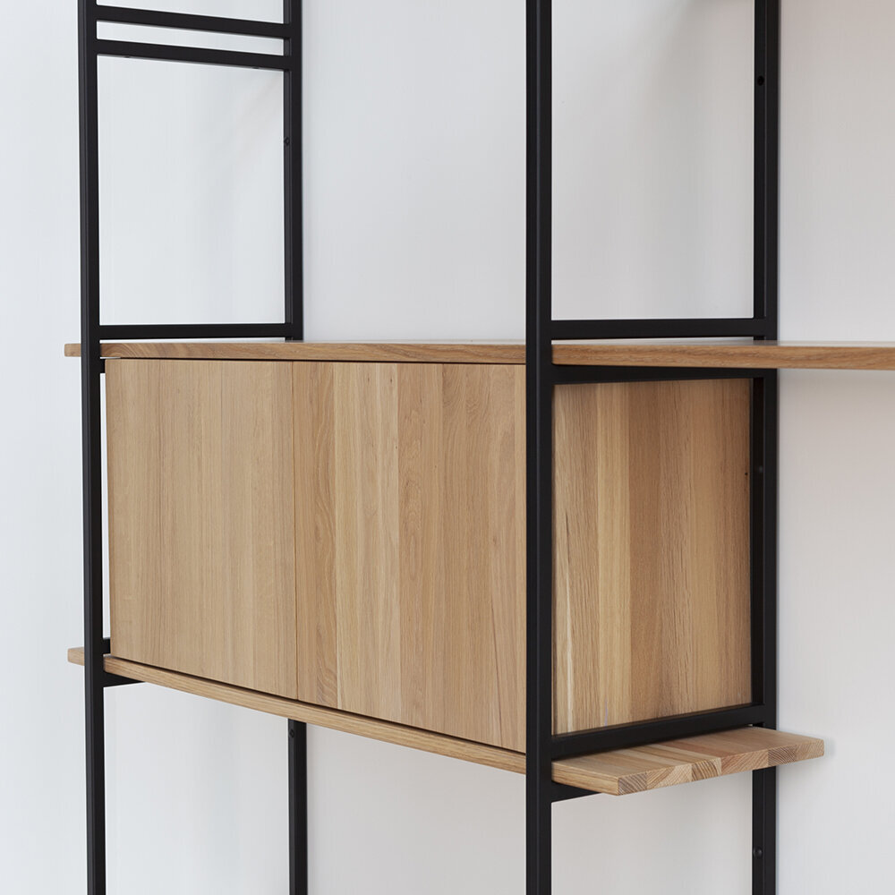 Design cabinet | Modular Cabinet MC-3L Oak white lacquer | Studio HENK | 