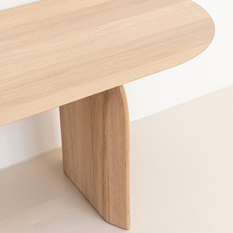 Design Dining Bench | Slot bench Oak smoked stain | Oak smoked stain | Studio HENK| 