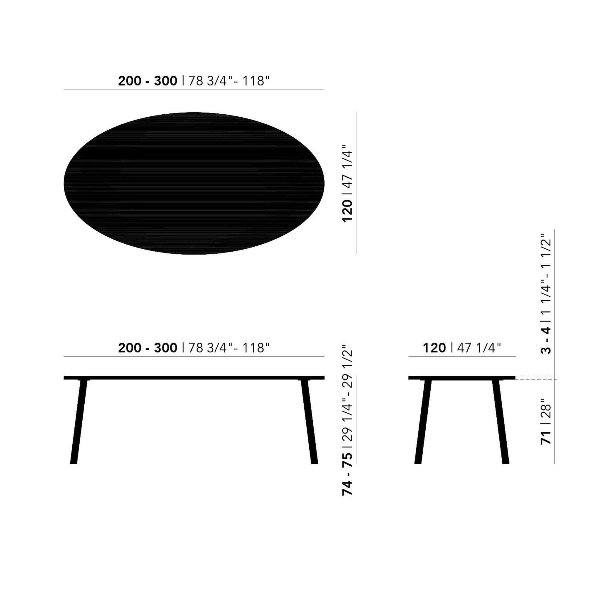 Oval Design dining table | Turn Oak black stain | Oak black stain | Studio HENK | 