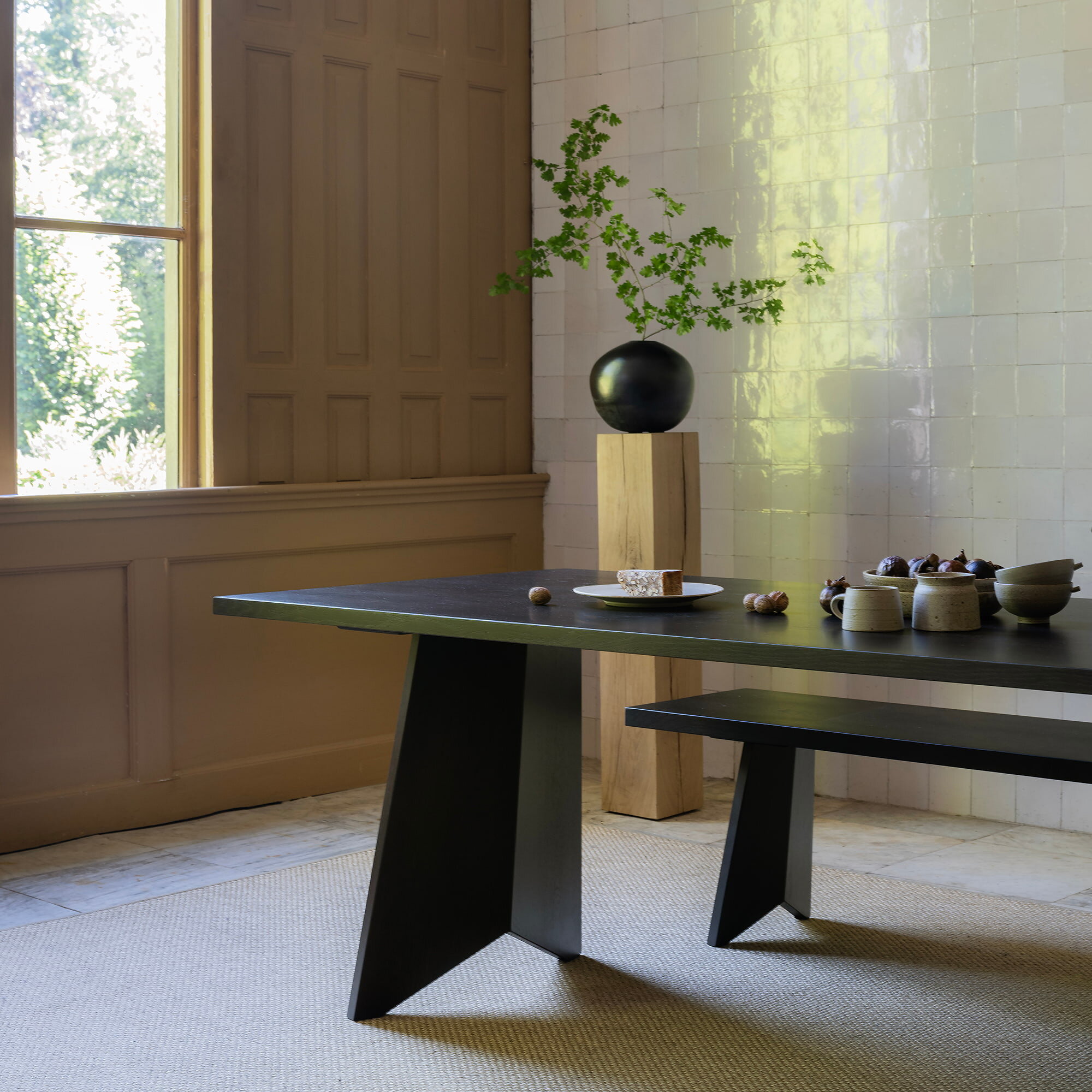 Rectangular Design dining table | Butterfly Wood Dining Table Walnut naturel lacquer | Walnut naturel lacquer | Studio HENK | 