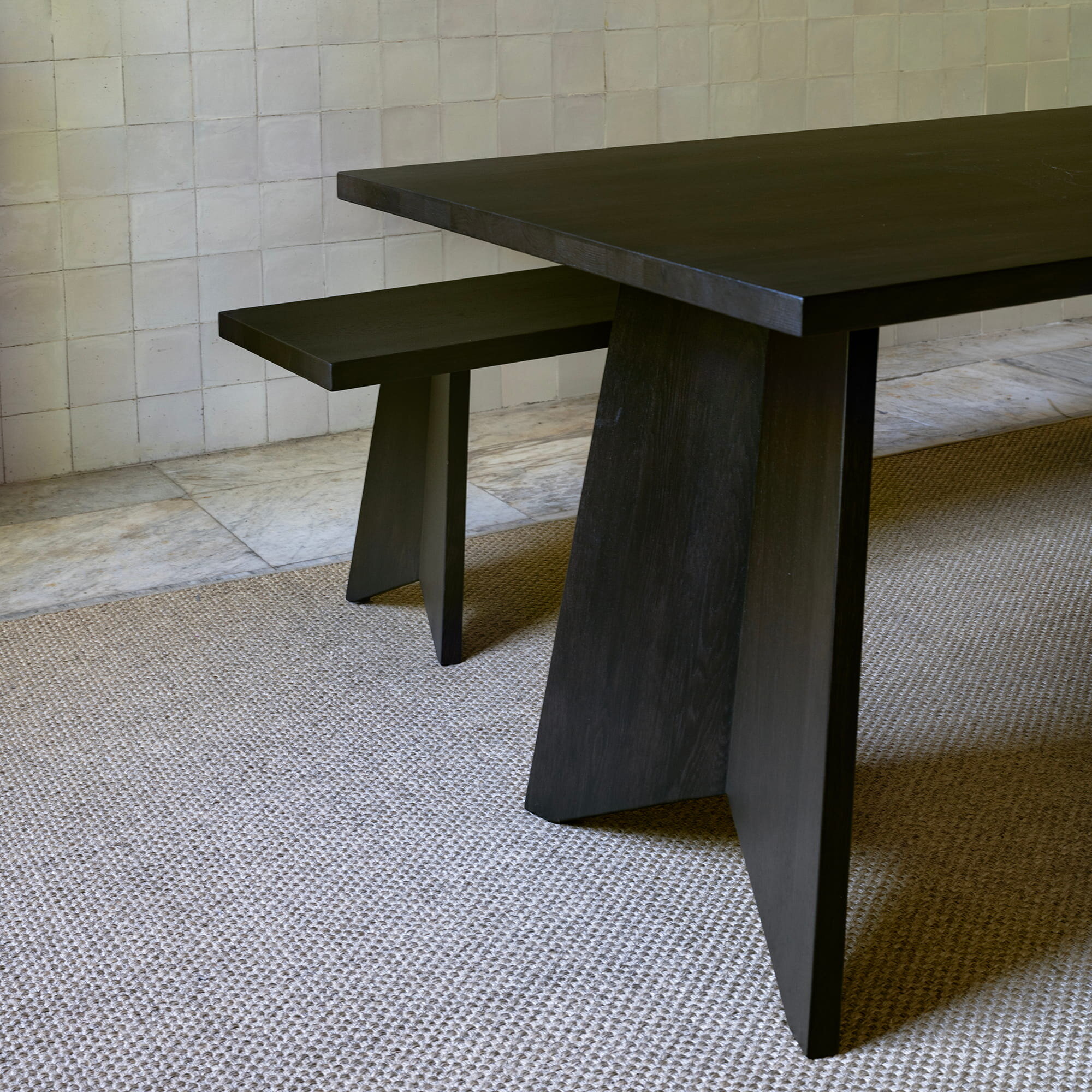 Rectangular Design dining table | Butterfly Wood Dining Table Walnut naturel lacquer | Walnut naturel lacquer | Studio HENK | 