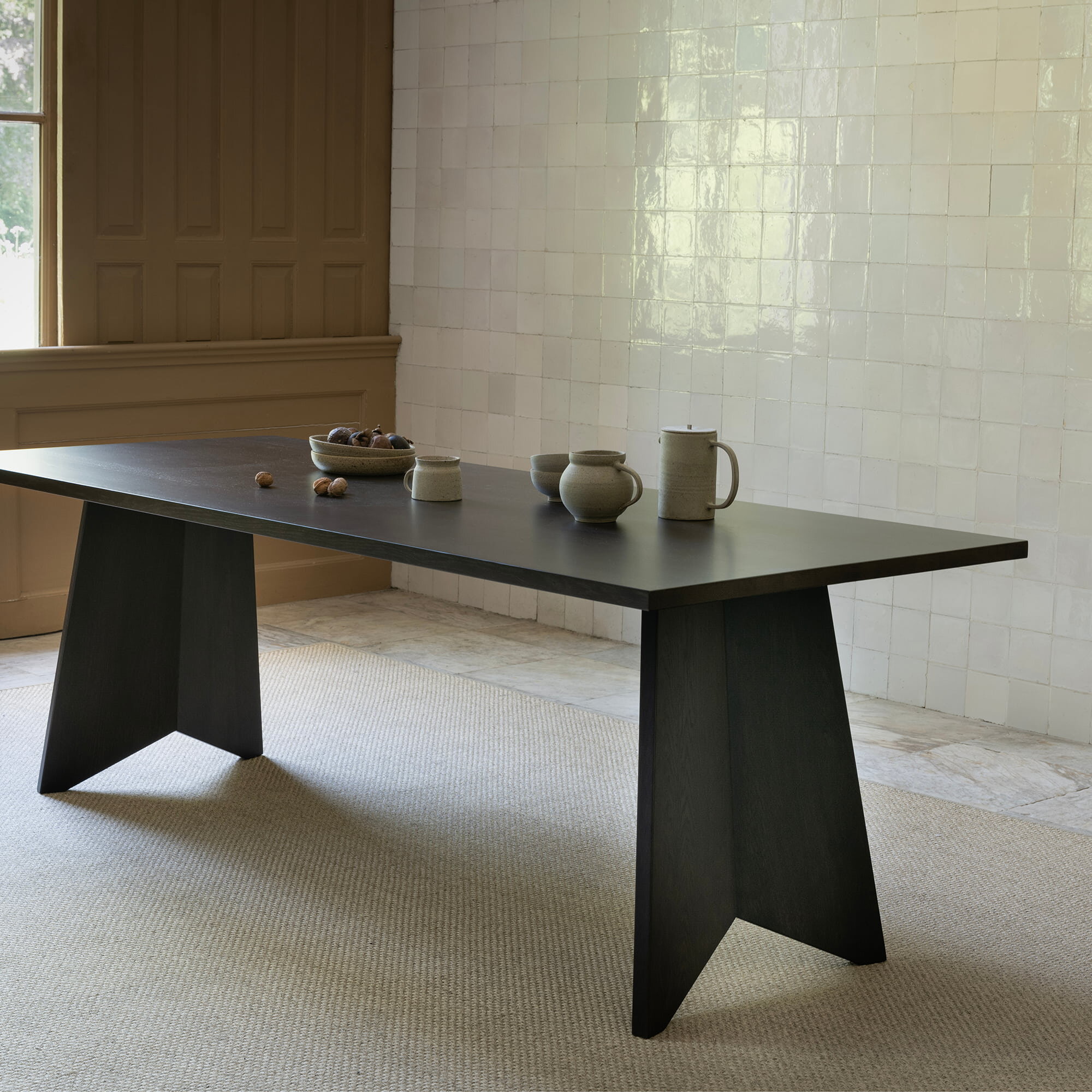 Rectangular Design dining table | Butterfly Wood Dining Table Walnut naturel lacquer | Walnut naturel lacquer | Studio HENK | 