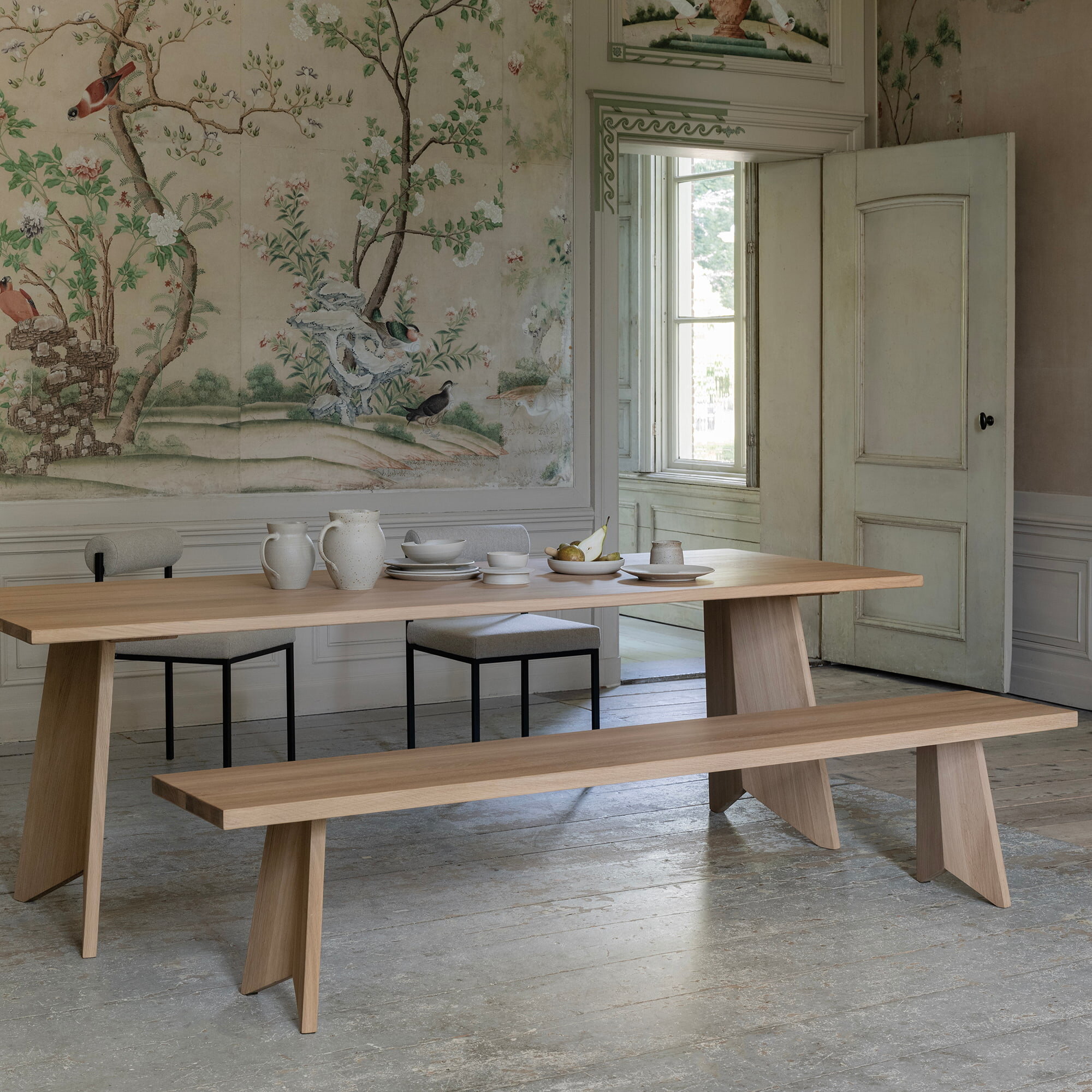 Rectangular Design dining table | Butterfly Wood Dining Table Walnut naturel lacquer | Walnut naturel lacquer | Studio HENK | 