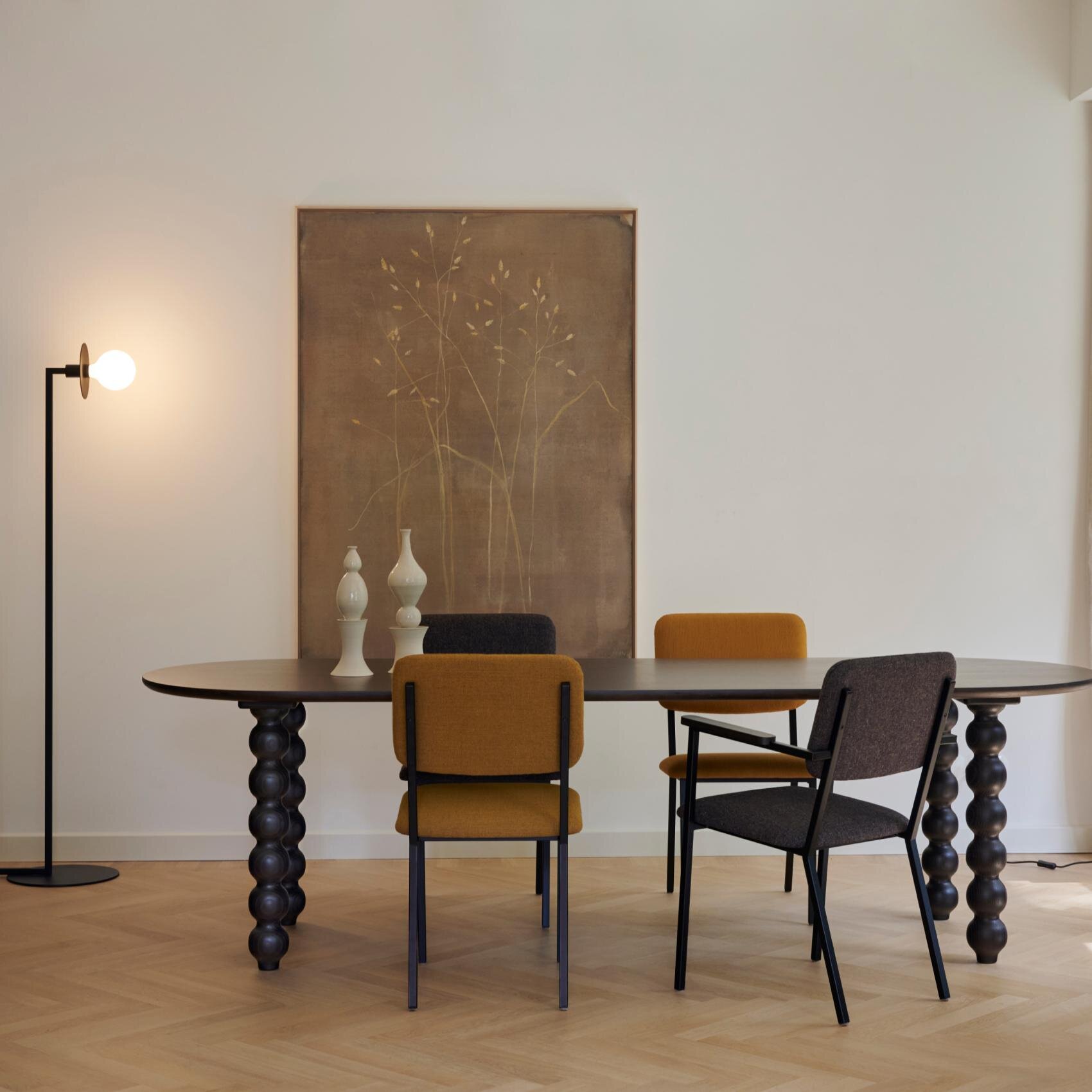 Design modern dining chair | Co Chair with armrest Light Brown brema sand03 | Studio HENK | 