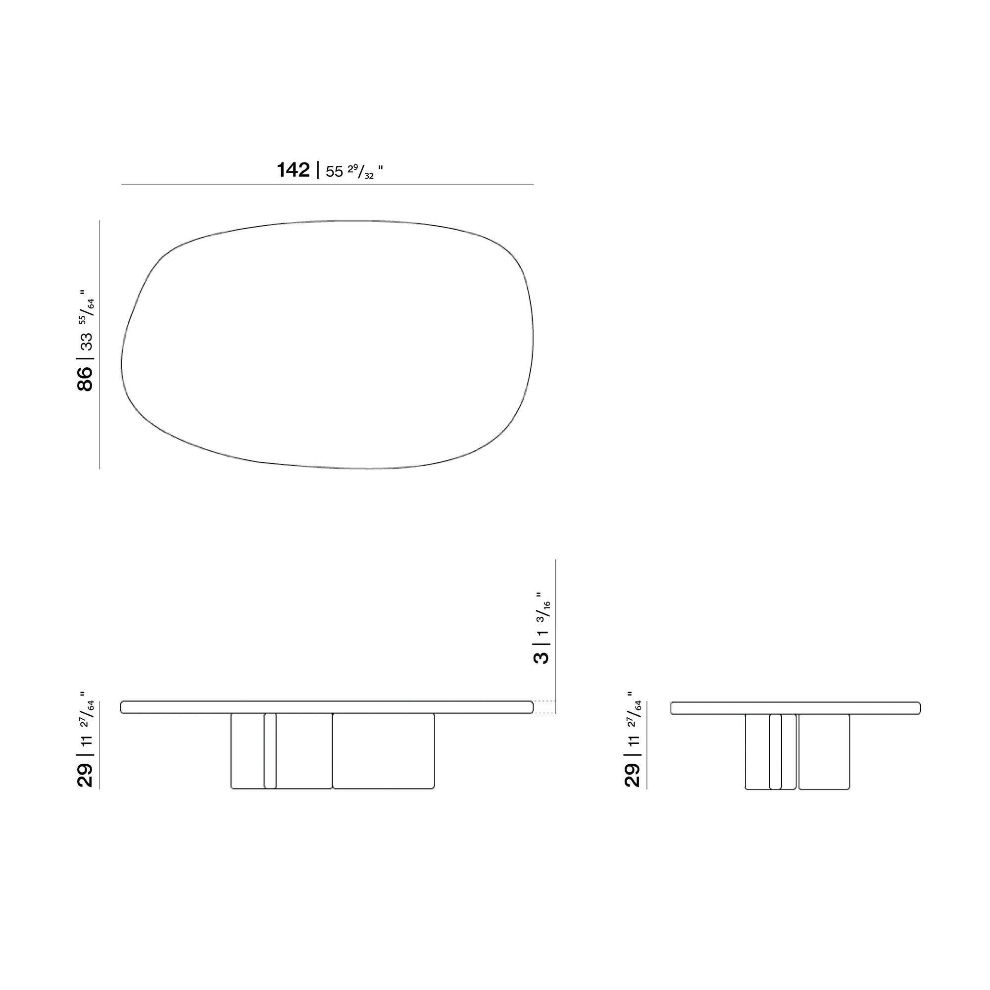 Design Coffee Table | Federico Coffee Table Walnut naturel lacquer | Walnut naturel lacquer | Studio HENK | 