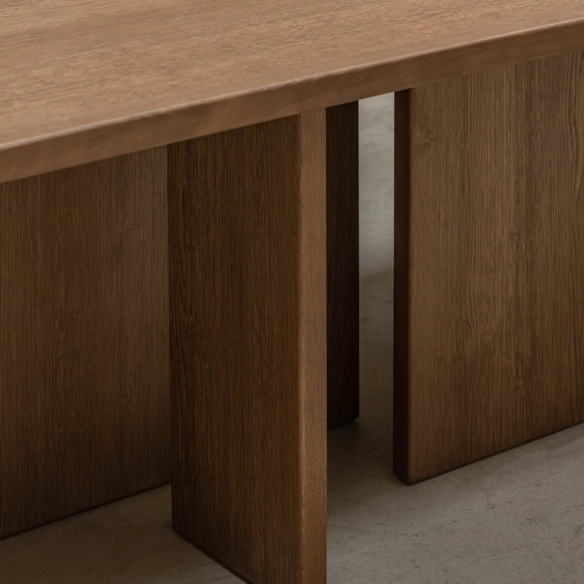Rectangular Design dining table | Federico 4 Oak hardwax oil dark brown | Oak hardwax oil dark brown | Studio HENK | 