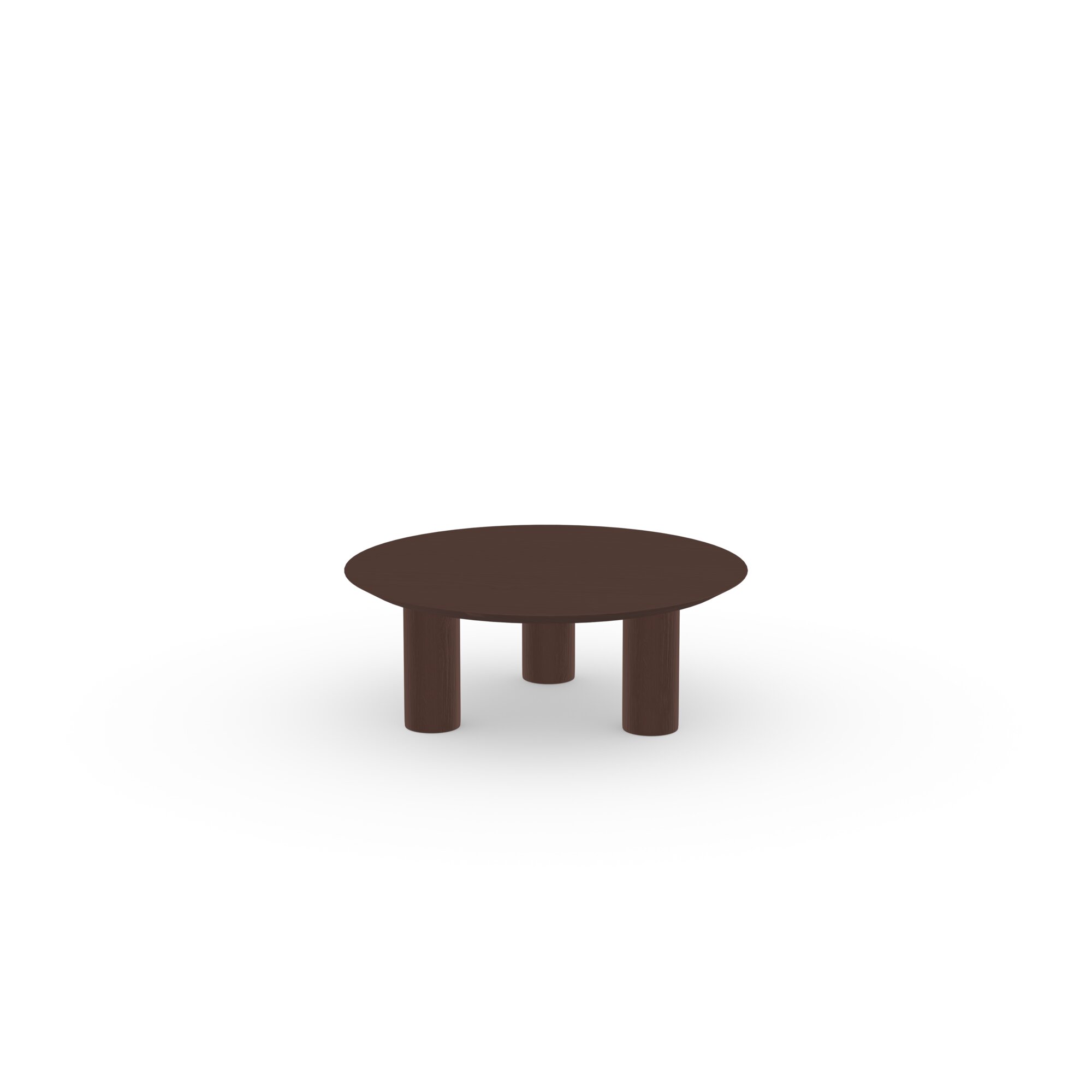 Design Coffee Table | Pillar Coffee Table round 90 Oak chocolate brown | Oak chocolat brown | Studio HENK | 