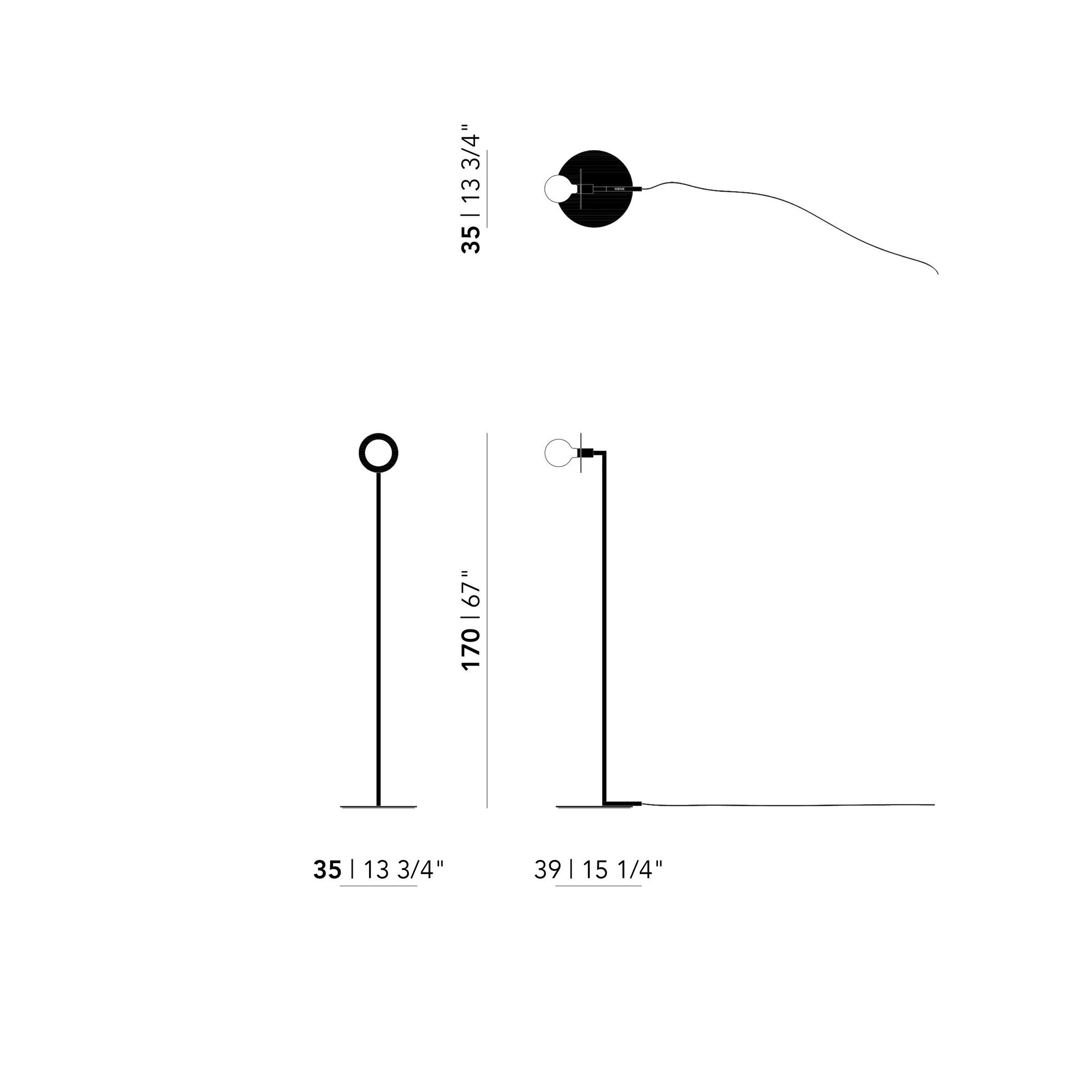 Design lighting | Nod L Floor lamp | Studio HENK| schematic