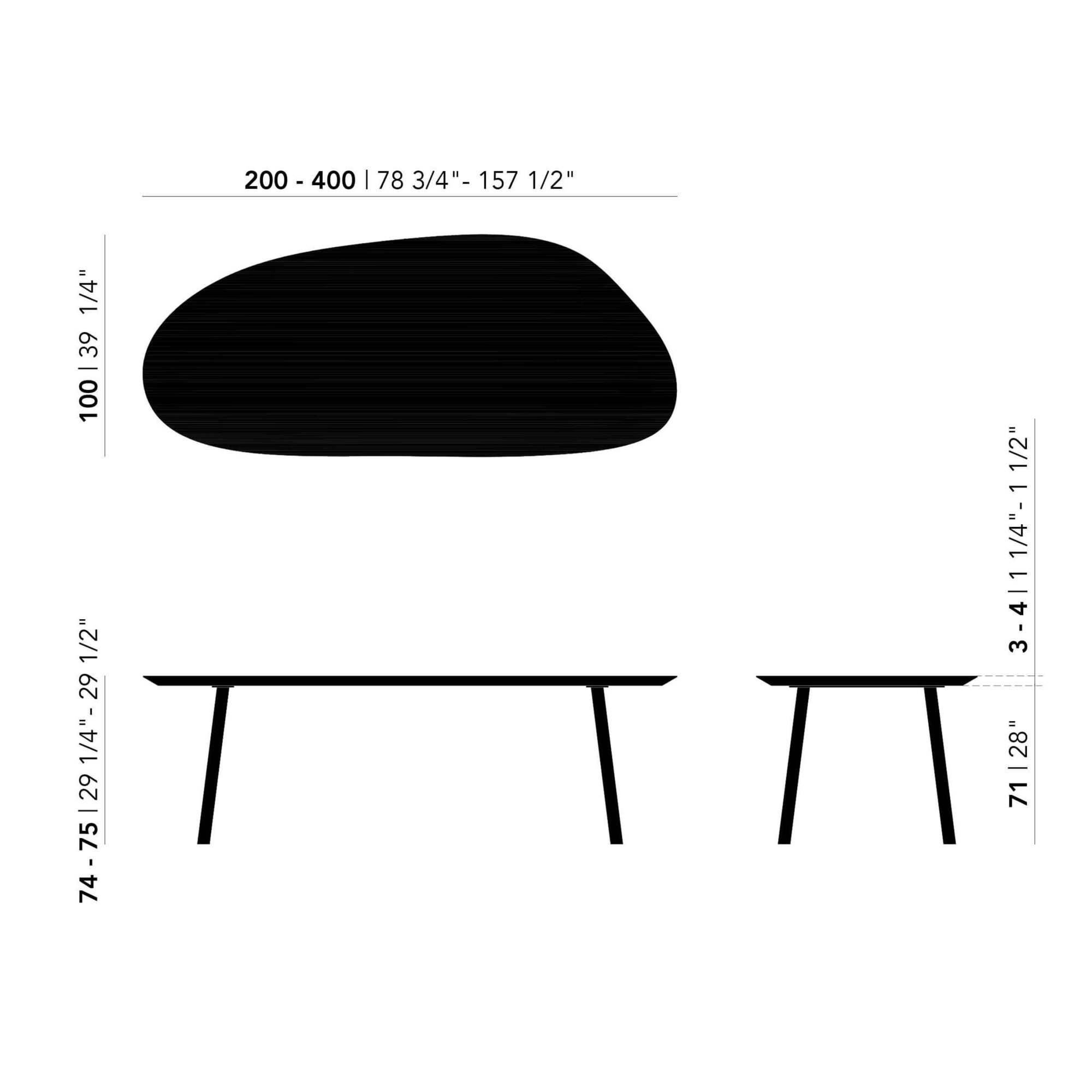 Blob Design dining table | Slot Amoeba LivingBoard P5 Natural lacquer | Amoeba LivingBoard P5 Natural lacquer | Studio HENK| 