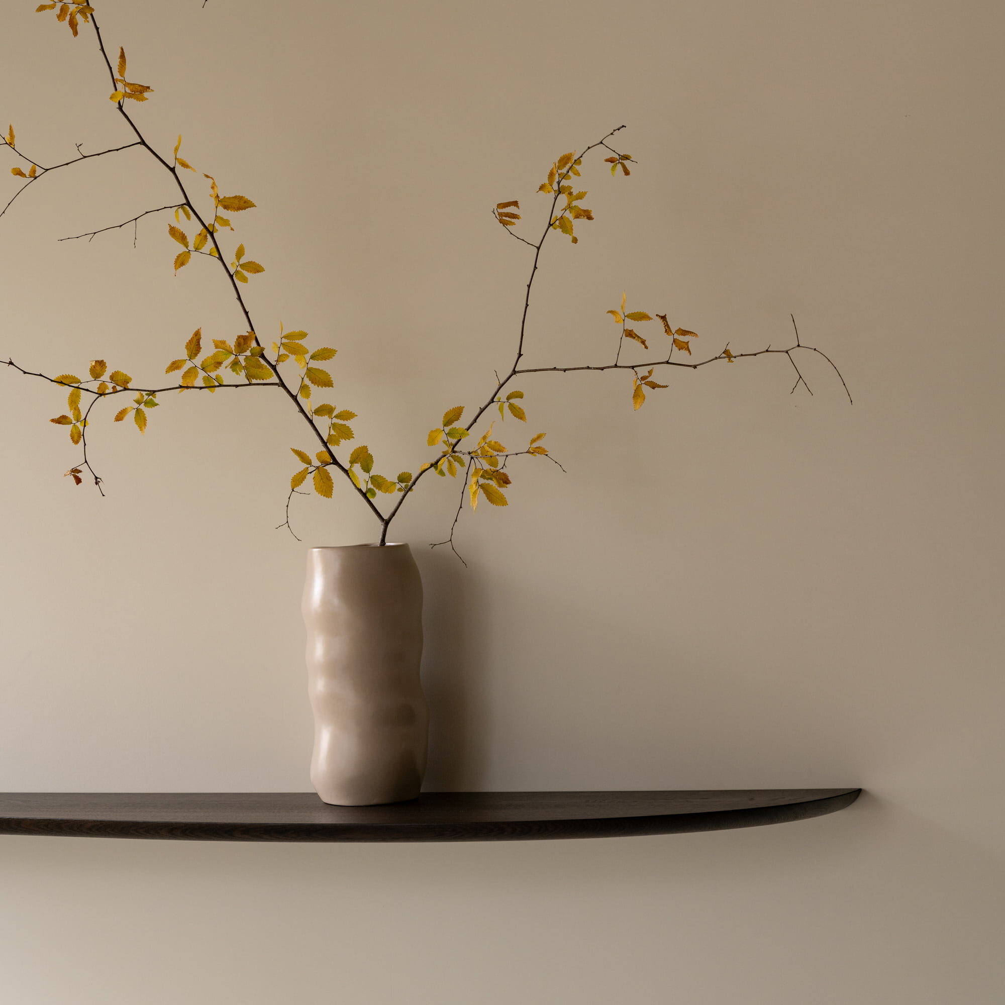 Design shelf | Blob shelf L Left Walnut naturel lacquer Chamfered | Studio HENK | 