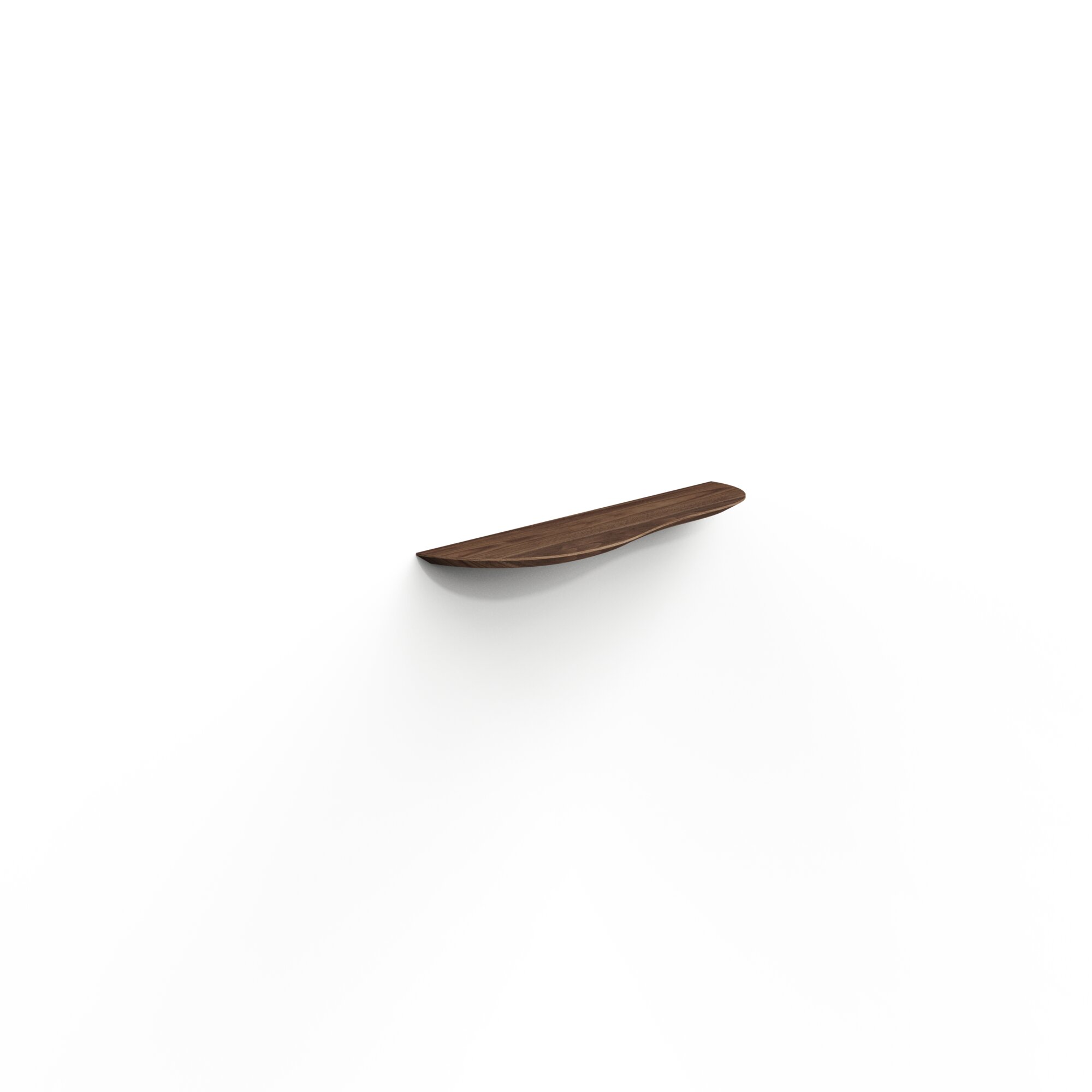 Design shelf | Blob shelf Small Left Walnut naturel lacquer Chamfered | Studio HENK | 