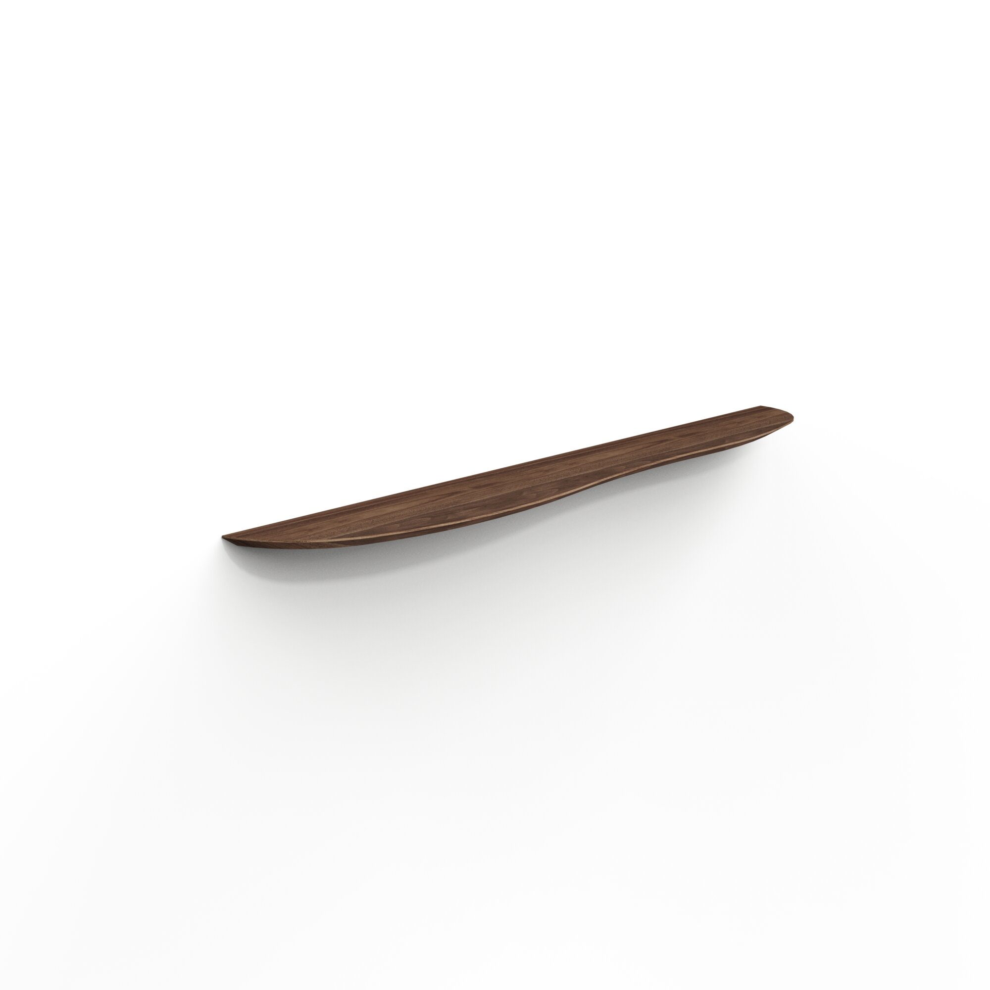 Design shelf | Blob shelf L Left Walnut naturel lacquer Chamfered | Studio HENK | 